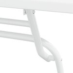 vidaXL Ensemble de bistro pliant 3 pièces – Table carrée blanche en acier