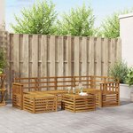 vidaXL Ensemble de canapé d'angle 7 Pièces Naturel Bois d'Acacia Massif