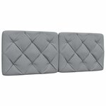 vidaXL Cadre de lit avec LED sans matelas gris clair 140x190 cm tissu