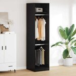 vidaXL Armoire Chêne noir 50 x 50 x 200 cm Bois d'ingénierie