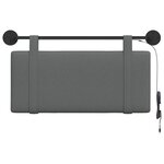 vidaXL Tête de lit suspendue Avec lumière LED Gris foncé Tissu