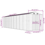 vidaXL Abri de jardin anthracite 191x810x198 cm acier galvanisé