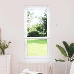 vidaXL Store de Fenêtre avec des rideaux Manuel Blanc Aluminium