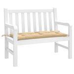 vidaXL Coussin de banc de jardin beige mélangé 100x50x7 cm tissu