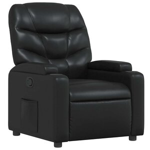 vidaXL Fauteuil inclinable en similicuir noir