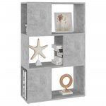 vidaXL Bibliothèque/Séparateur de pièce Gris 60x24x94 cm