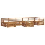 vidaXL Ensemble de canapés d'extérieur 8 Pièces Naturel