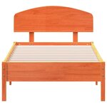 vidaXL Cadre de lit sans matelas cire marron 75x190 cm bois pin massif