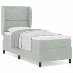 vidaXL Lit à ressorts avec matelas gris clair 80x200 cm en velours