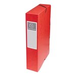 EXACOMPTA - Boite de classement a élastique - Dos 60mm - 24 x 32 - Carte lustrée F.S.C 7/10eme - Couleur rouge
