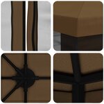 vidaXL Abri de jardin avec parois 4 × 3 m Taupe Polyester et Acier