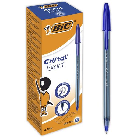 Boîte de 20 stylos pointe fine Bleu BIC