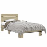 vidaXL Cadre de lit sans matelas chêne sonoma 75x190 cm