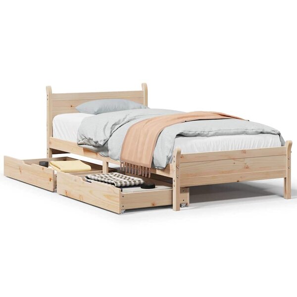 vidaXL Cadre de lit sans matelas 90x190 cm bois de pin massif