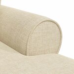 vidaXL Chaise lounge avec jupe Crème 91 x 157 x 91 cm tissu
