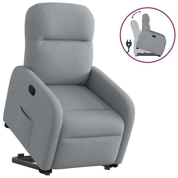 vidaXL Fauteuil inclinable Gris clair Tissu