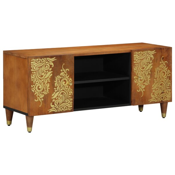 vidaXL Meuble TV 105x33x46 cm en bois massif de manguier