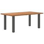 vidaXL Table à manger marron clair bois de chêne massif rectangulaire