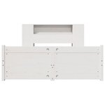 vidaXL Lit bibliothèque sans matelas blanc 120x200 cm bois pin massif