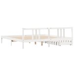 vidaXL Cadre de lit sans matelas blanc 200x200 cm bois massif de pin
