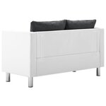 Vidaxl ensemble de canapé 2 pièces similicuir blanc et gris foncé