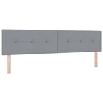 tête de lit vidaXL capitonnée gris clair 200 cm en tissu