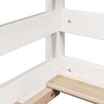 vidaXL Lit haut avec toit blanc 80x200 cm bois de pin massif