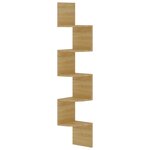 vidaXL Étagère d'angle murale chêne sonoma 19x19x123cm bois ingénierie