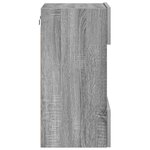 vidaXL Meubles muraux avec lumières LED pour TV 2Pièces sonoma gris 40x30x60 5cm