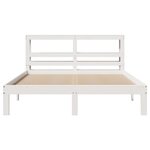 vidaXL Cadre de lit avec tête de lit sans matelas blanc 120x200 cm