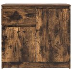 vidaXL Buffet avec tiroir chêne fumé 71x35x65 cm bois d'ingénierie