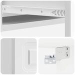 vidaXL Table d'appoint murale Blanc brillant 59 x 34 5 x 17 cm