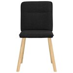 vidaXL Chaises à manger lot de 4 noir tissu