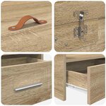 vidaXL Cadre de lit Chêne Sonoma 80 x 200 cm Bois d'ingénierie