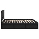 vidaXL Cadre de lit avec tête de lit Noir 200 x 200 cm Pin massif