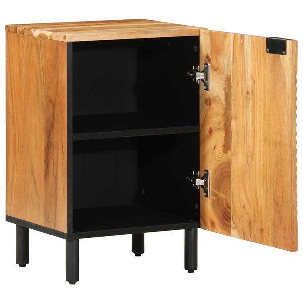 vidaXL Meuble de Salle de Bain avec porte Marron Bois d'acacia massif