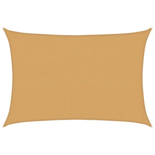 vidaXL Voile d'ombrage 160 g/m² rectangulaire sable 2 5x3 5m PEHD