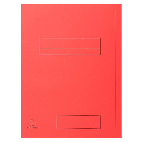 Paquet De 50 Chemises Imprimées 2 Rabats Super 210 - 24x32cm - Rouge - X 5 - Exacompta