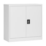 Armoire de bureau casier de bureau meuble de rangement pour salon bureau chambre atelier acier laqué 90 x 40 x 90 cm gris clair 03_0006321