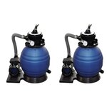 vidaXL Pompes à filtre à sable 2 Pièces 400 W 11000 l/h