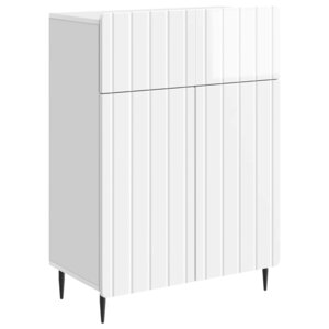vidaXL Buffet Blanc brillant 66 x 34 5 x 92 cm Bois d'ingénierie