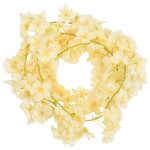 vidaXL Guirlandes de fleurs de Noël 6 Pièces champagne 180 cm