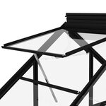 vidaXL Serre en verre Anthracite 155x395 5x191 cm Aluminium