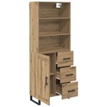 vidaXL Haut Armoire avec tiroir Chêne artisanal 69 5 x 34 x 180 cm