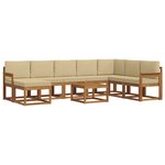 vidaXL Ensemble de canapés d'extérieur 9 Pièces Naturel et Beige