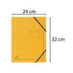 Chemise À Élastique Sans Rabats Carte Lustrée 355gm2 - A4 - Jaune - X 25 - Exacompta