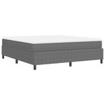 vidaXL Lit box spring avec matelas - Gris clair  Taille super king  tissu en velours côtelé