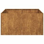 vidaXL Jardinière rouillé 80x80x40 cm acier inoxydable