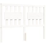 vidaXL Cadre de lit sans matelas blanc 140x200 cm bois massif