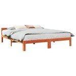vidaXL Cadre de lit sans matelas cire marron 180x200cm bois pin massif